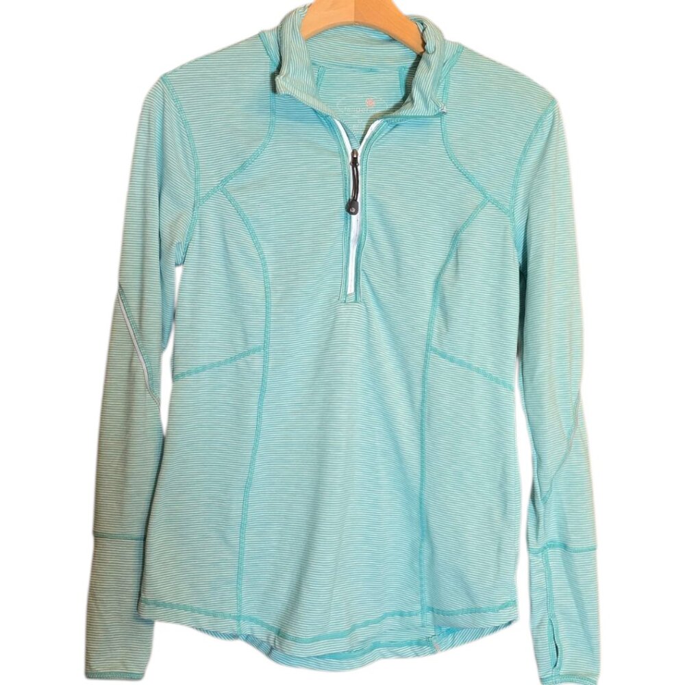 Turquoise 1/4 Zip Athletic Pullover sz S